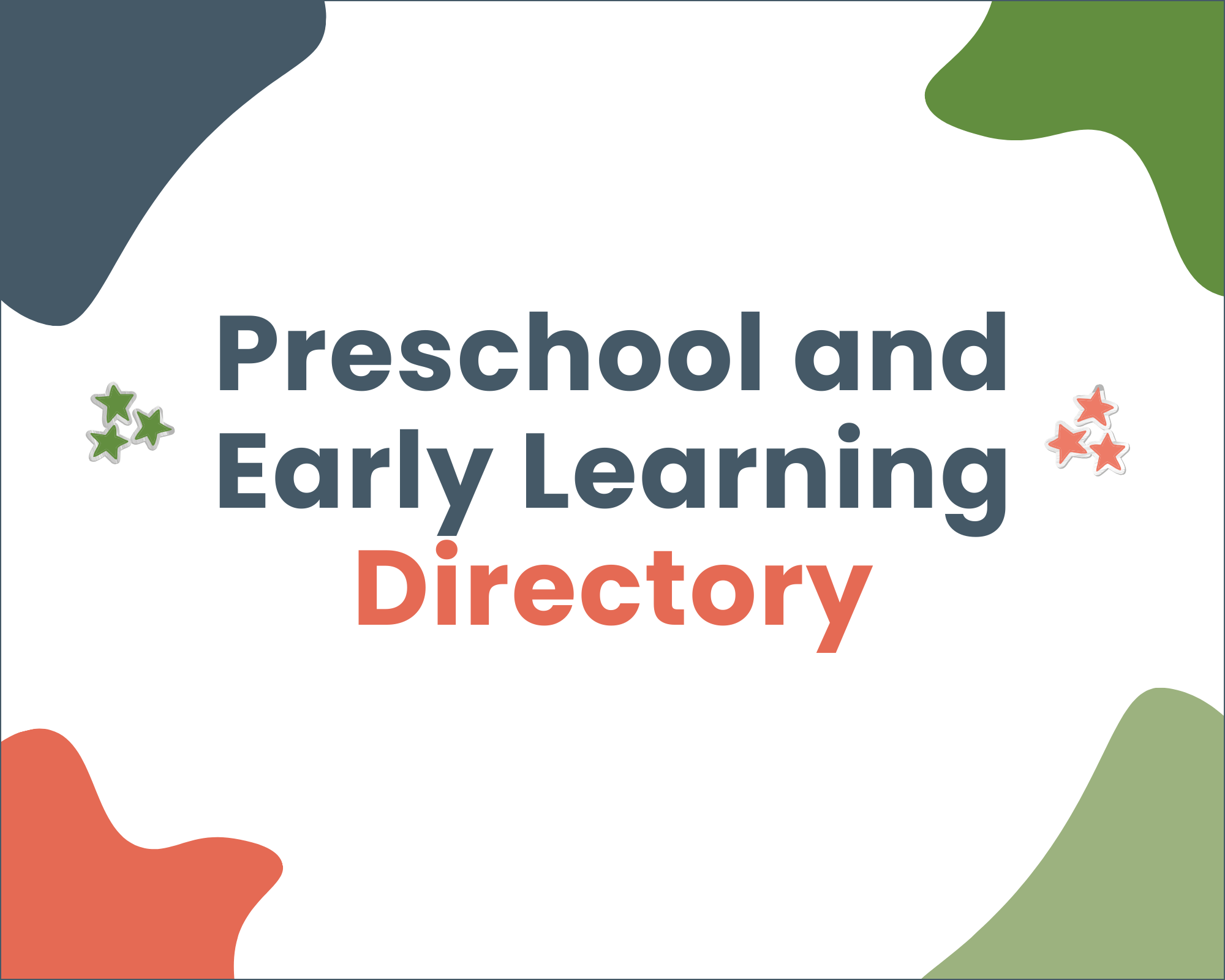 Preschool and Early Learning Directory