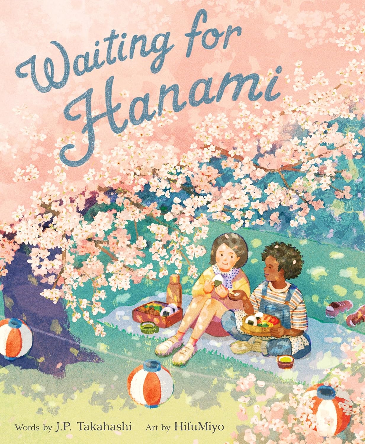 Book cover for "Waiting for Hanami" words by J.P. Takahashi and art by HifuMiyo