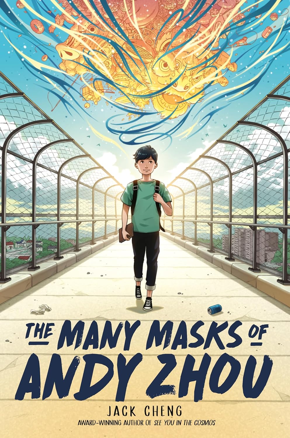 Book cover for "The Many Masks of Andy Zhou" by Jack Cheng