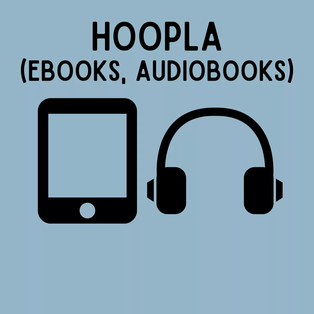 link to hoopla for ebooks and audiobooks with your library card