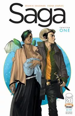 Link to Saga graphic novel in the library catalog