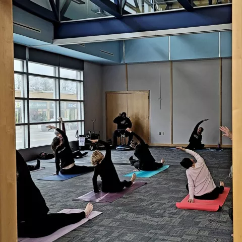 Yoga Class with Motor Om