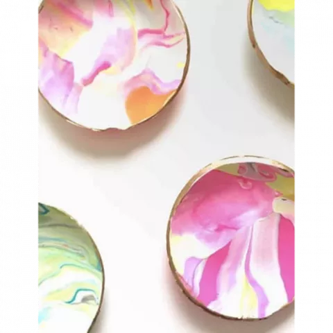 Marbled Clay Trinket Dish Craft