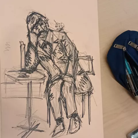 Literary-Themed Model Drawing